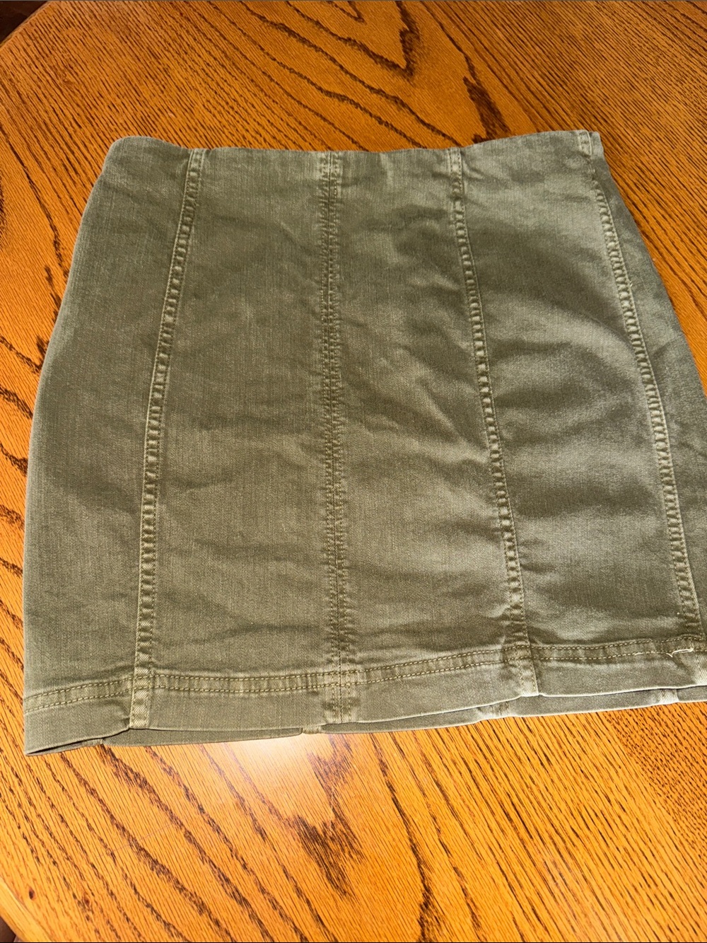 Free People Olive Panelled Mini Skirt
